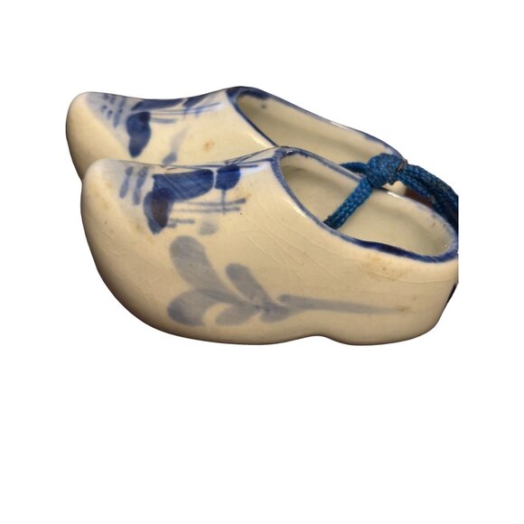 Vintage Delft Blue Holland Mini clogs Windmills Porcelain 2" Souvenir Blue Strin - Picture 5 of 16